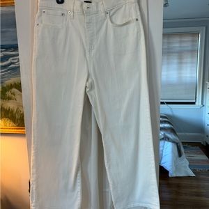 J Crew white color high rise slim wide leg jeans. Size 30